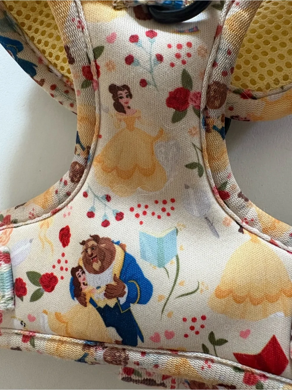 Disney Belle & Beast Floral Print Harness in Cream, Yellow, Blue